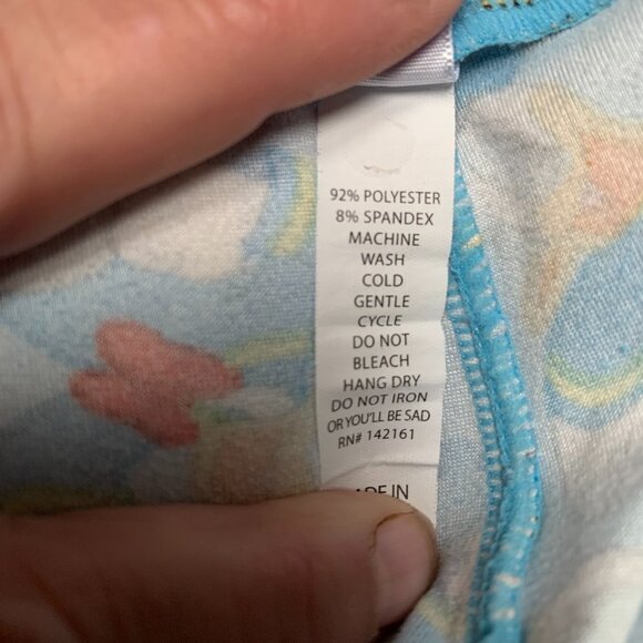 LulaRoe Ladies Tall & Curvy Light Blue Donald Duck Leggings - Picture 4 of 4